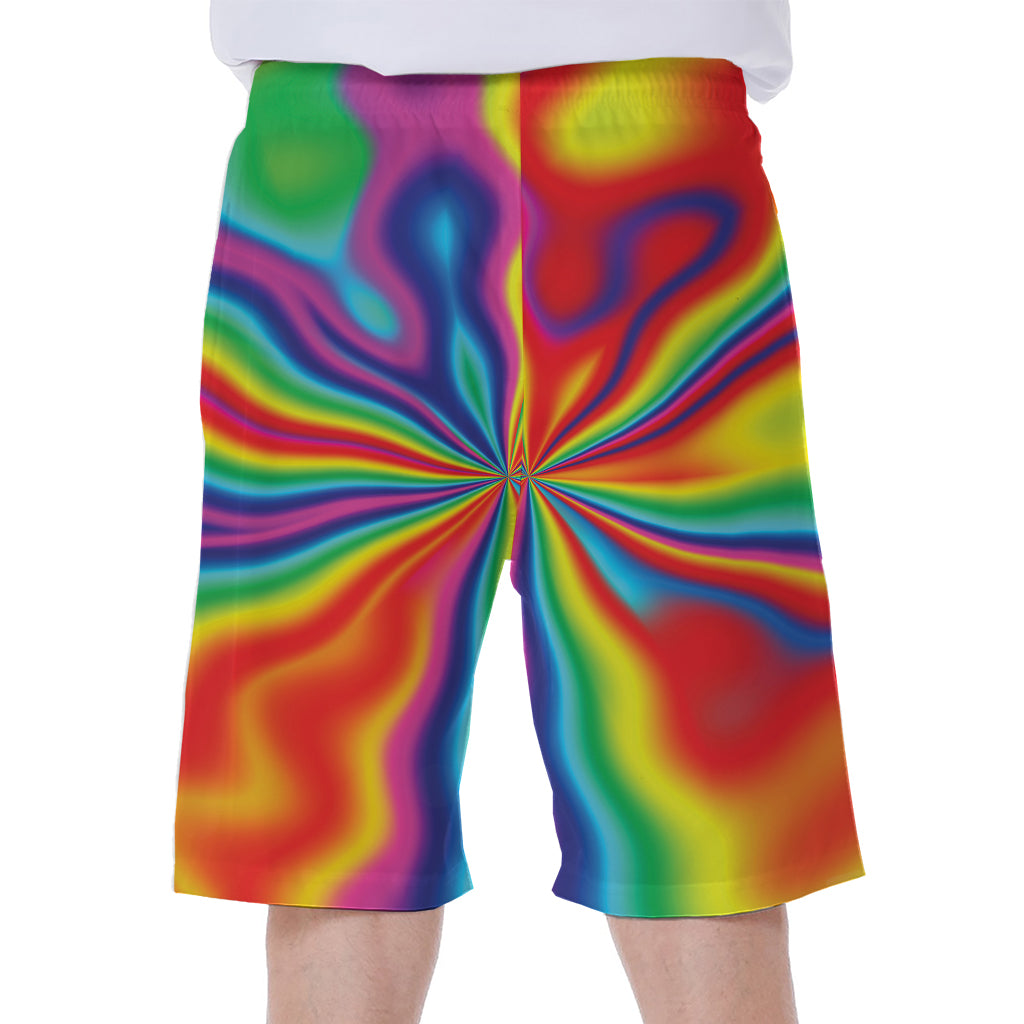 Rainbow Psychedelic Print Men's Beach Shorts