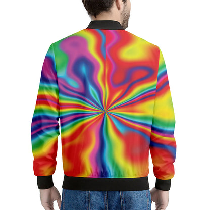 Rainbow Psychedelic Print Men's Bomber Jacket