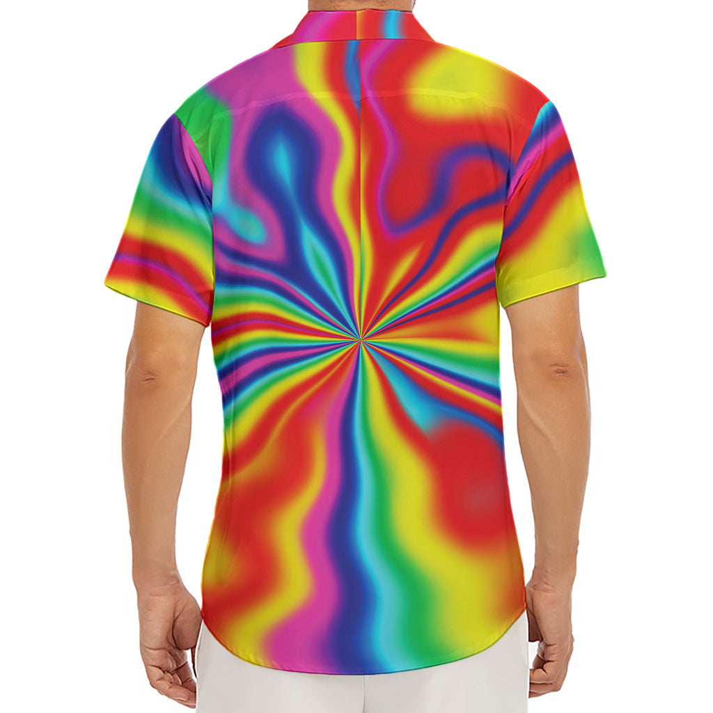 Rainbow Psychedelic Print Men's Deep V-Neck Shirt