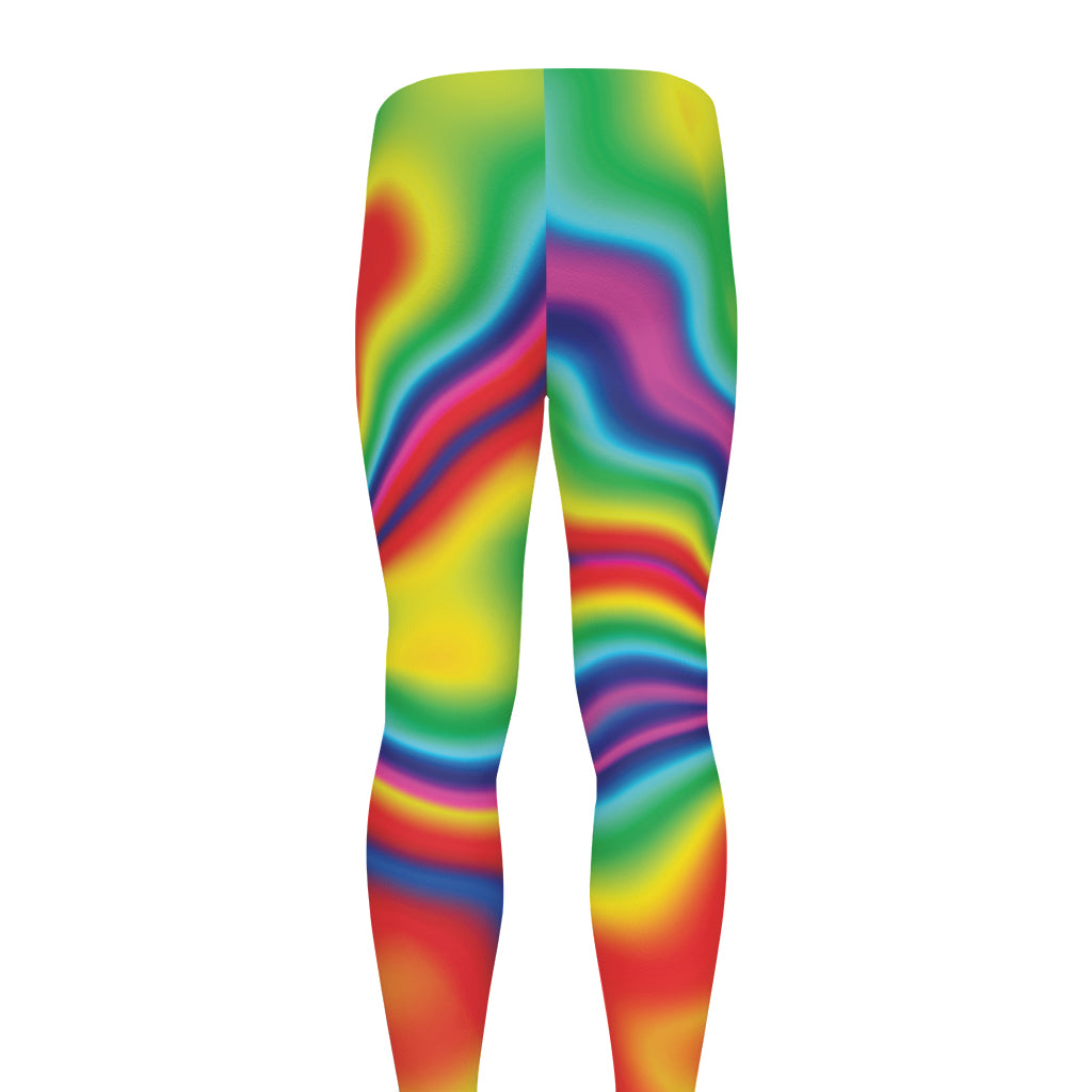 Rainbow Psychedelic Print Men's leggings
