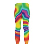 Rainbow Psychedelic Print Men's leggings