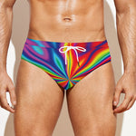 Rainbow Psychedelic Print Men's Swim Briefs