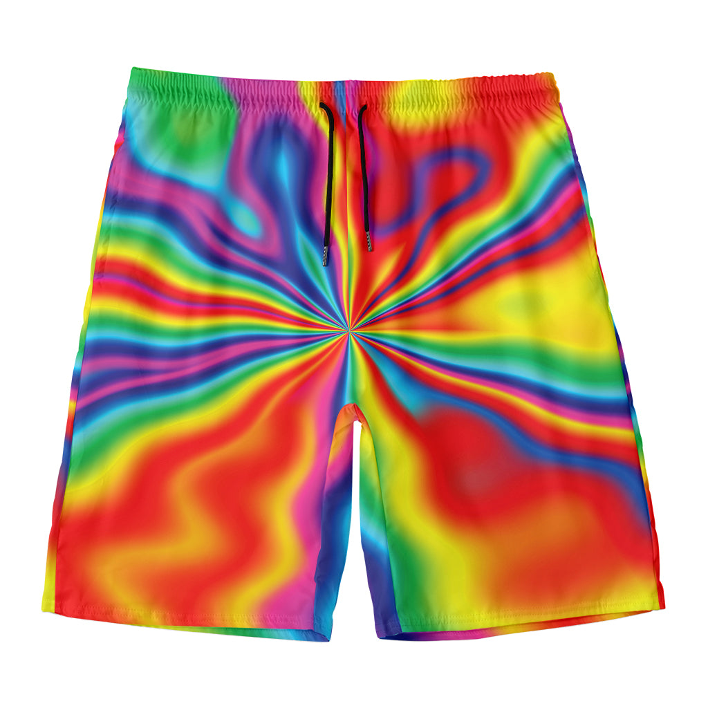 Rainbow Psychedelic Print Men's Swim Trunks