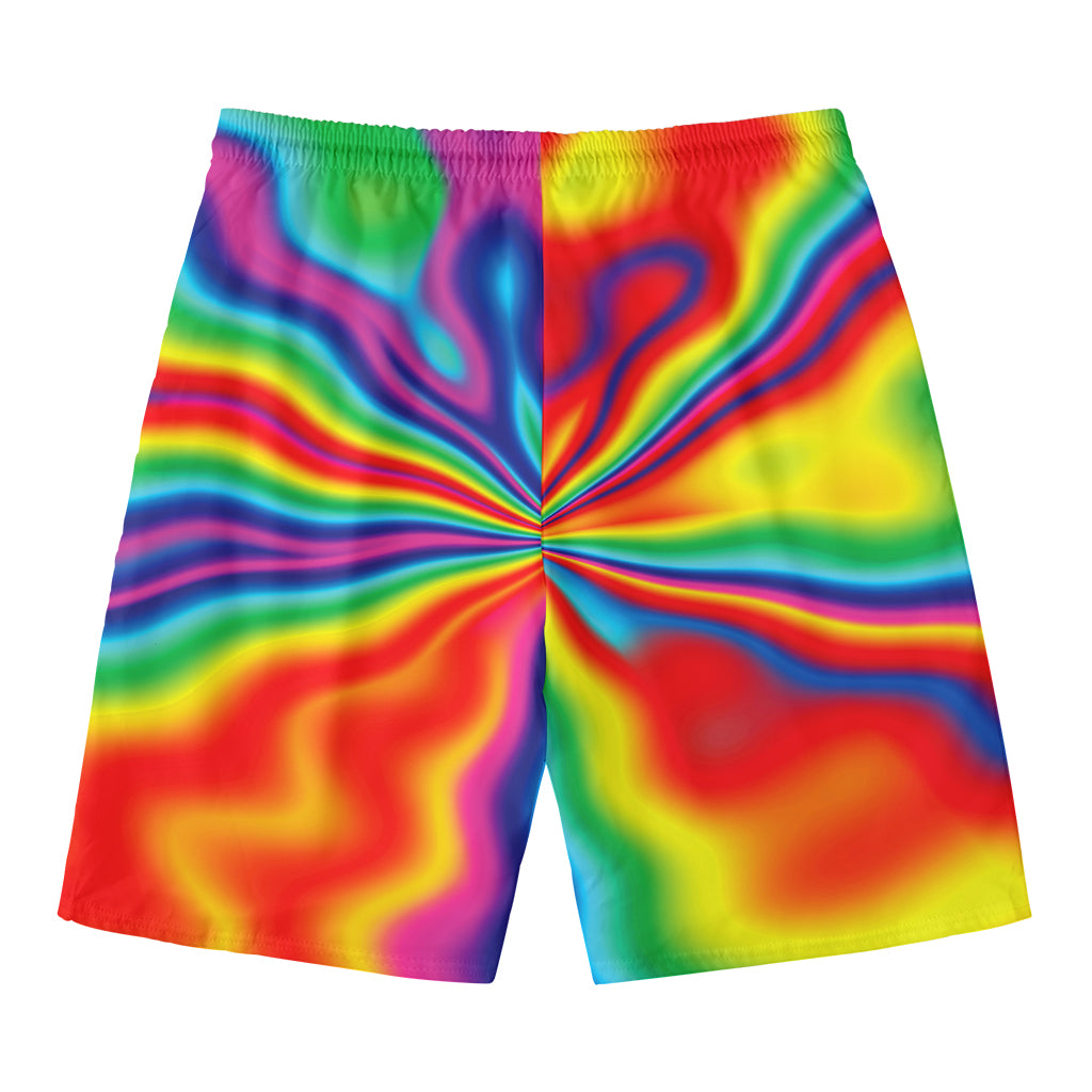 Rainbow Psychedelic Print Men's Swim Trunks