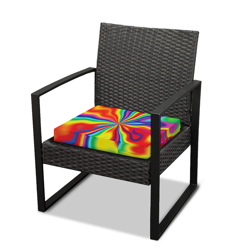 Rainbow Psychedelic Print Outdoor Seat Cushion Cover