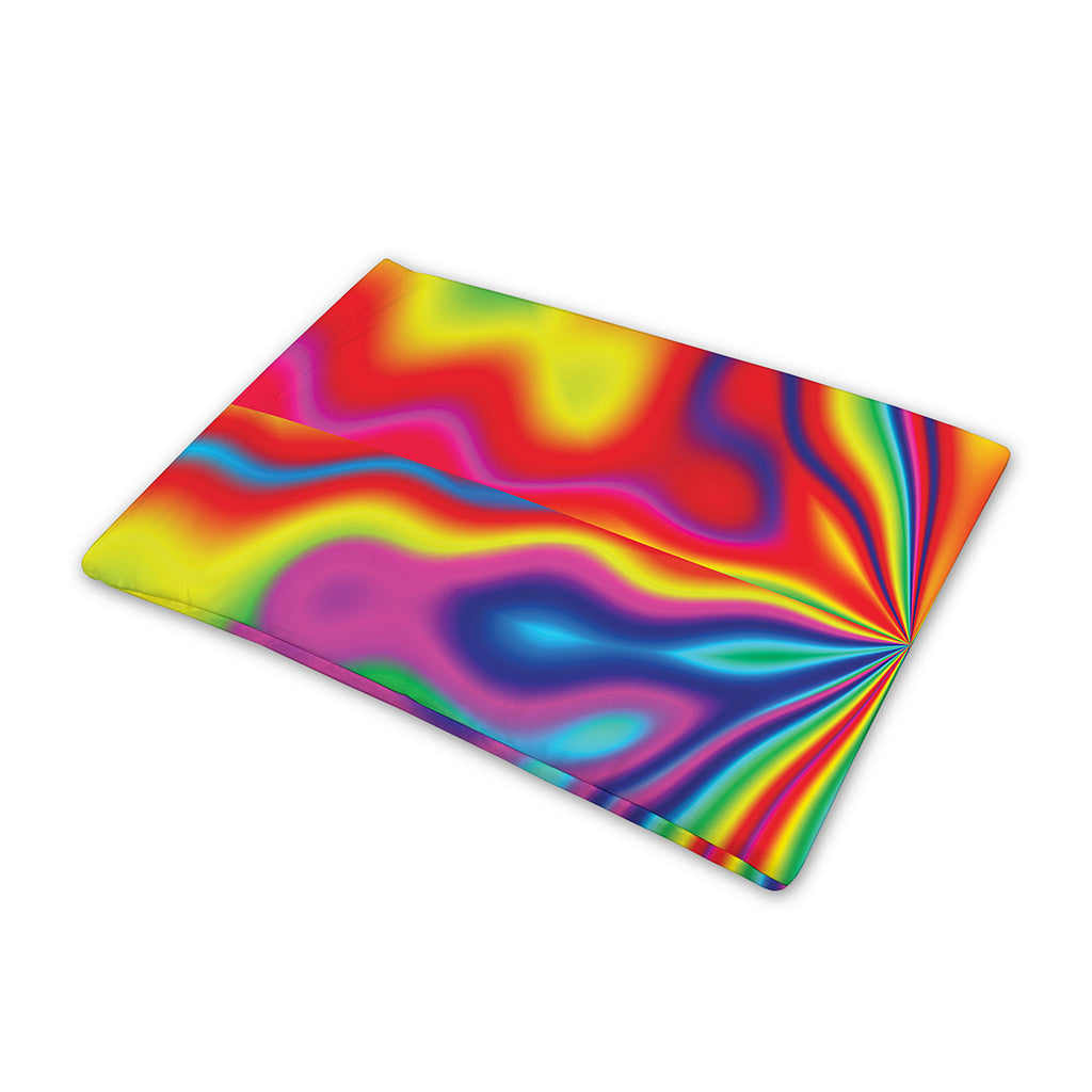Rainbow Psychedelic Print Pet Cooling Mat Cover