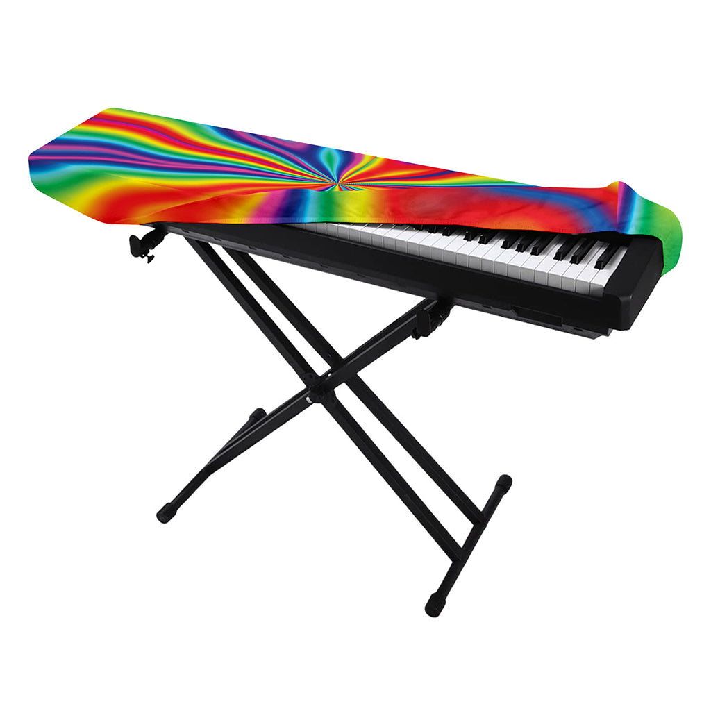 Rainbow Psychedelic Print Piano Keyboard Cover