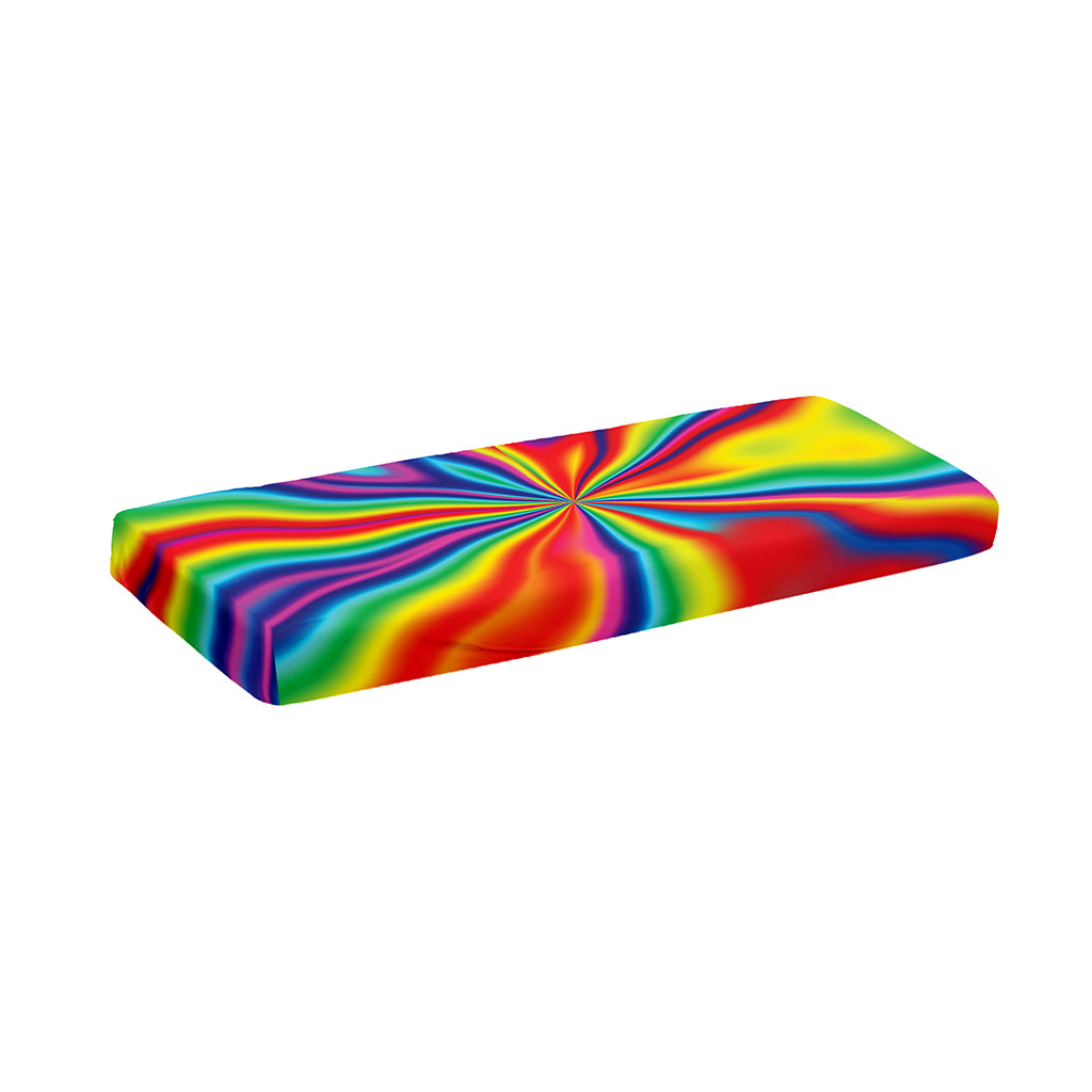 Rainbow Psychedelic Print Piano Keyboard Cover
