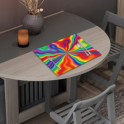 Rainbow Psychedelic Print Placemat