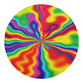 Rainbow Psychedelic Print Round Blanket