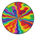 Rainbow Psychedelic Print Round Floor Mat