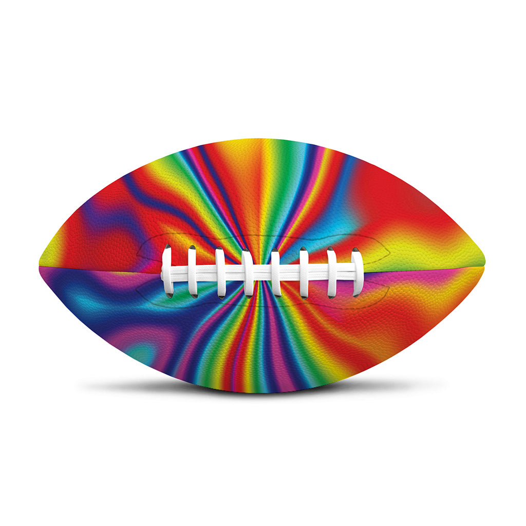 Rainbow Psychedelic Print Rugby Ball