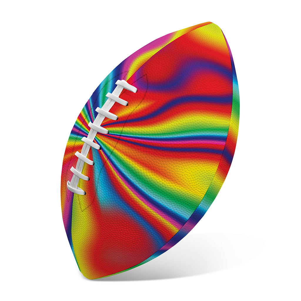 Rainbow Psychedelic Print Rugby Ball