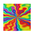 Rainbow Psychedelic Print Silk Bandana