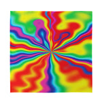 Rainbow Psychedelic Print Silk Bandana