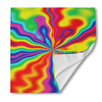 Rainbow Psychedelic Print Silk Bandana