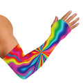 Rainbow Psychedelic Print Sun Protection Arm Sleeves