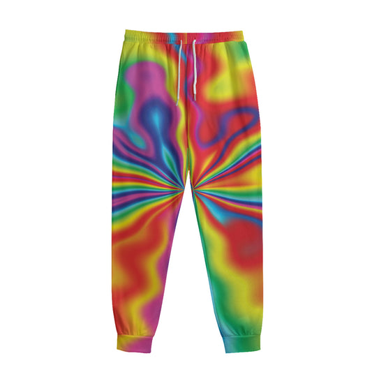 Rainbow Psychedelic Print Sweatpants