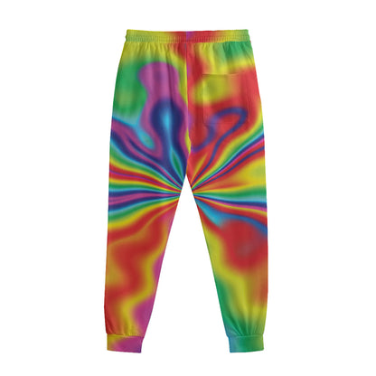 Rainbow Psychedelic Print Sweatpants