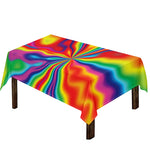 Rainbow Psychedelic Print Tablecloth