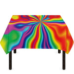 Rainbow Psychedelic Print Tablecloth
