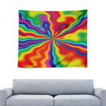 Rainbow Psychedelic Print Tapestry