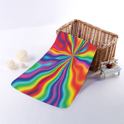 Rainbow Psychedelic Print Towel