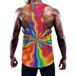 Rainbow Psychedelic Print Training Tank Top
