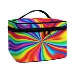 Rainbow Psychedelic Print Travel Makeup Bag