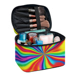 Rainbow Psychedelic Print Travel Makeup Bag