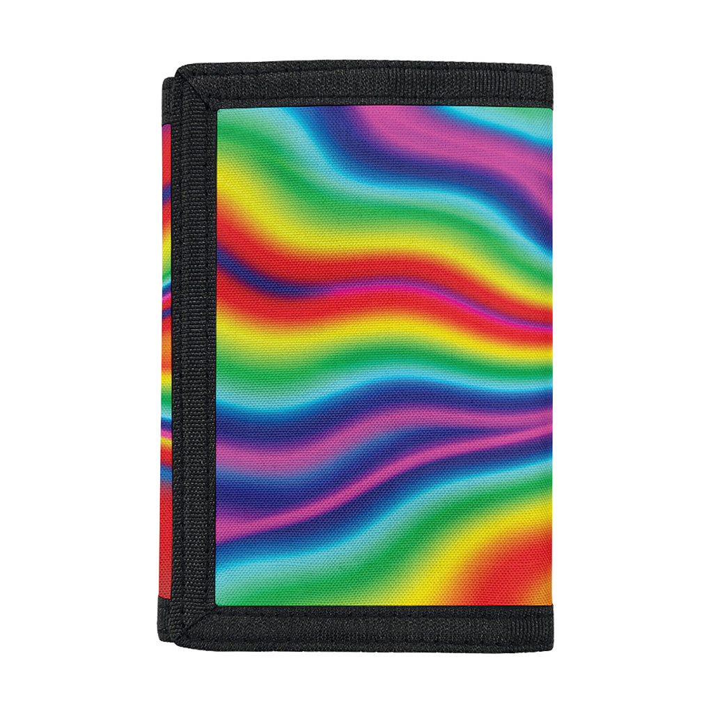 Rainbow Psychedelic Print Trifold Wallet