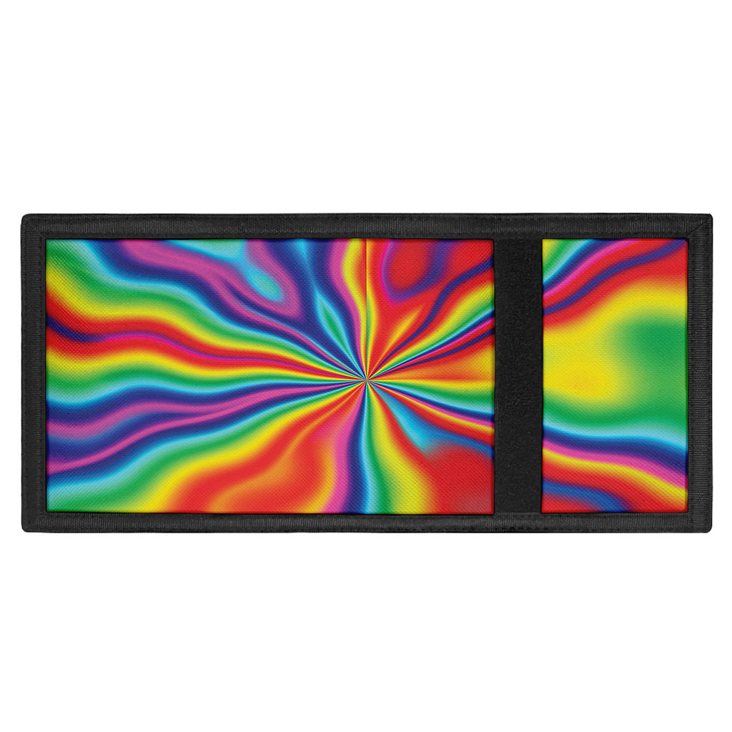 Rainbow Psychedelic Print Trifold Wallet