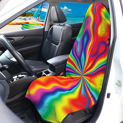 Rainbow Psychedelic Print Waterproof Car Seat Cover
