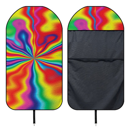 Rainbow Psychedelic Print Waterproof Car Seat Cover
