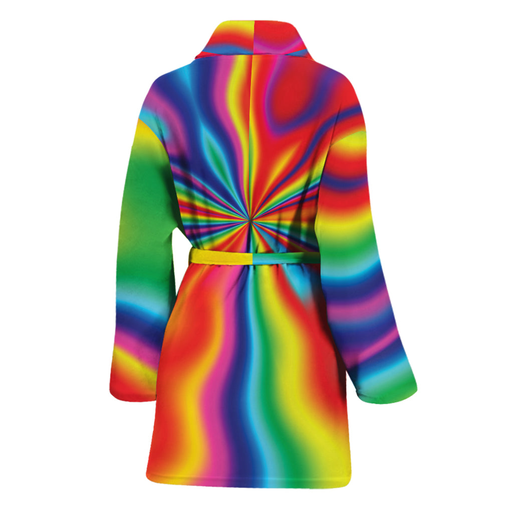 Rainbow Psychedelic Print Women's Bathrobe