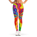 Rainbow Psychedelic Print Women's Leggings