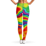 Rainbow Psychedelic Print Women's Leggings