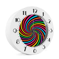 Rainbow Psychedelic Swirl Print Alarm Clock