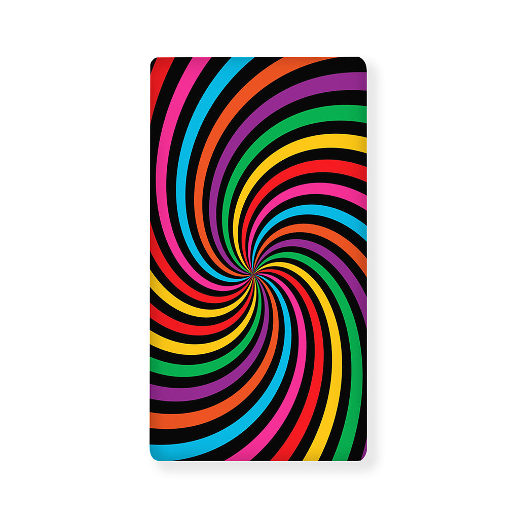 Rainbow Psychedelic Swirl Print Baby Crib Sheet