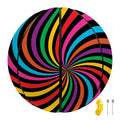 Rainbow Psychedelic Swirl Print Basketball