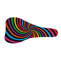 Rainbow Psychedelic Swirl Print Bicycle Seat Cover