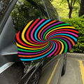 Rainbow Psychedelic Swirl Print Car Side Mirror Covers