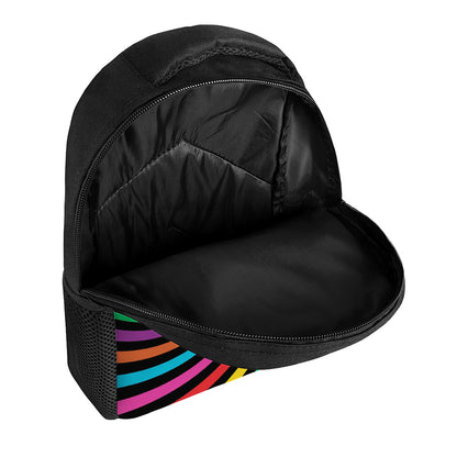 Rainbow Psychedelic Swirl Print Casual Backpack