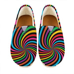 Rainbow Psychedelic Swirl Print Casual Shoes