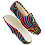 Rainbow Psychedelic Swirl Print Casual Shoes