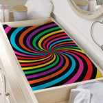Rainbow Psychedelic Swirl Print Changing Pad Cover