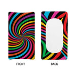 Rainbow Psychedelic Swirl Print Changing Pad Cover