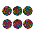 Rainbow Psychedelic Swirl Print Coaster Set