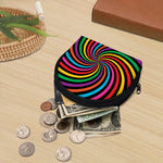 Rainbow Psychedelic Swirl Print Coin Purse