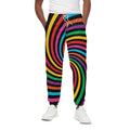 Rainbow Psychedelic Swirl Print Cotton Sweatpants
